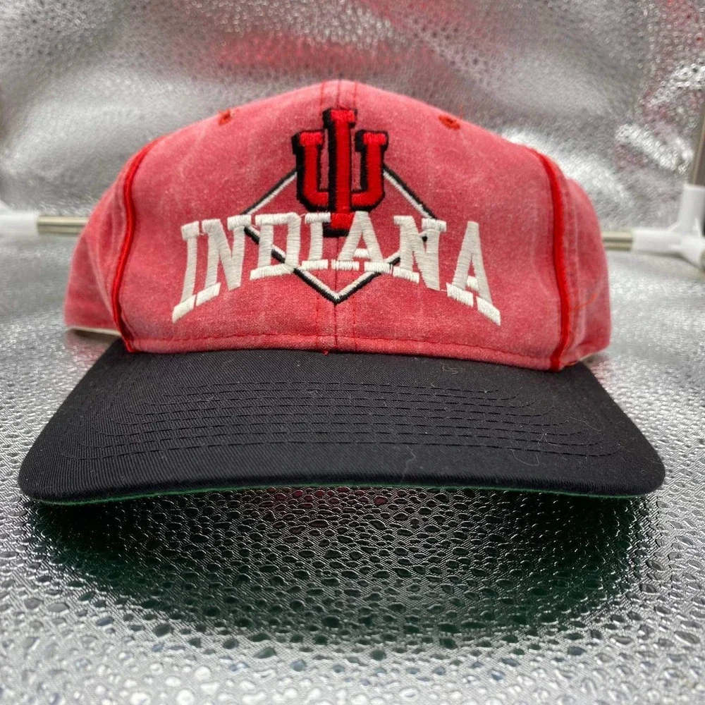 The Game Indiana Hoosiers‎ Hat Mens OSFA Red Black Snapback Vintage NCAA Cap